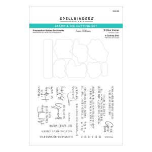 Spellbinders Stamp & Die Set By Annie Williams-Propagation Garden Sentiments (Pack of 1)