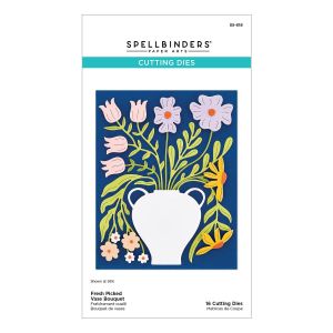 Spellbinders Etched Dies-Fresh Picked Vase Bouquet (Pack of 1)