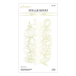 Spellbinders Glimmer Plate-Glimmering Peonies (Pack of 1)