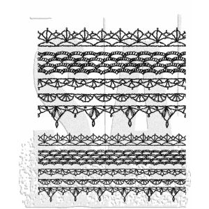 Tim Holtz Cling Stamps 7 X8.5 -Crochet Trims (Pack of 1)