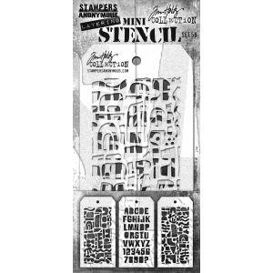 Tim Holtz Mini Layered Stencil Set 3/Pkg-#58 (Pack of 1)