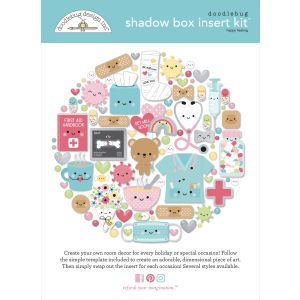 Doodlebug Design Shadow Box Insert Kit-Happy Healing (Pack of 1)