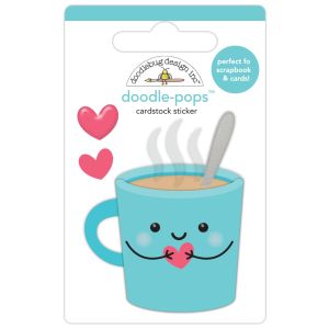 Doodlebug Doodle-Pops 3D Sticker-Heart Warming (Pack of 6)
