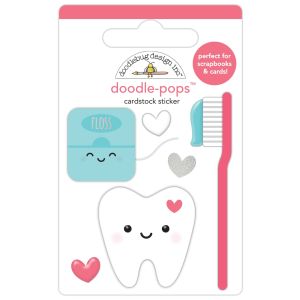 Doodlebug Doodle-Pops 3D Sticker-Minty Fresh (Pack of 6)