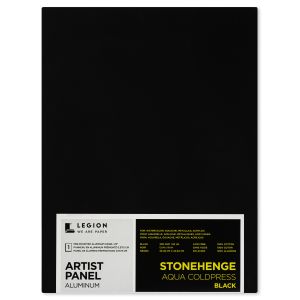 Stonehenge Aqua Coldpress Pre-Mounted Aluminum Panel 12 X16 -Black, For Wet Media (Pack of 1)