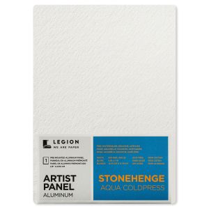 Stonehenge Aqua Coldpress Pre-Mounted Aluminum Panel 5 X7 -White, For Wet Media (Pack of 3)
