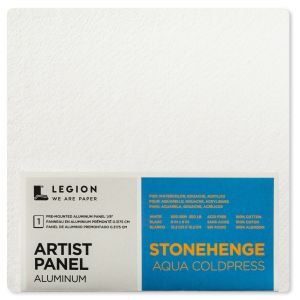 Stonehenge Aqua Coldpress Pre-Mounted Aluminum Panel 6 X6 -White, For Wet Media (Pack of 3)