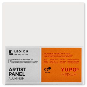 Yupo Pre-Mounted Aluminum Artist Panel 6 X6 -For Dry Media (Pack of 3)