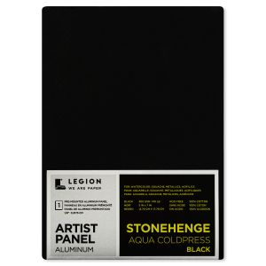 Stonehenge Aqua Coldpress Pre-Mounted Aluminum Panel 8 X10 -Black, For Wet Media (Pack of 1)