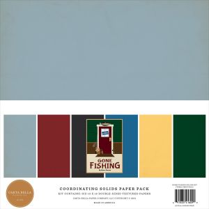 Carta Bella Solids Collection Kit 12 X12 -Gone Fishing (Pack of 3)