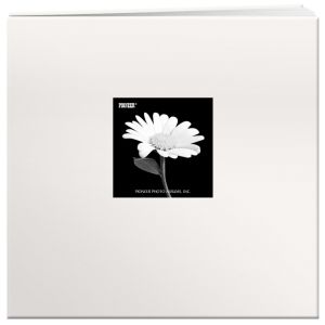 Pioneer Fabric Frame Cover Scrapbook 12 X12 -20 Pages, Ivory White (Pack of 1)