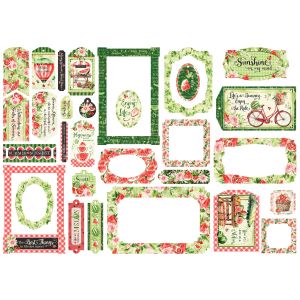 Graphic 45 Die-Cut Assortment -Tags & Frames, Sunshine On My Mind (Pack of 2)