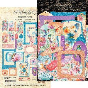 Graphic 45 Die-Cut Assortment -Tags & Frames, Flight Of Fancy (Pack of 2)