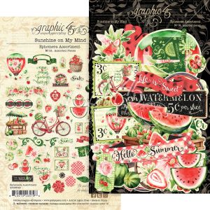 Graphic 45 Ephemera Set-Sunshine On My Mind (Pack of 2)