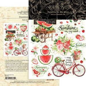 Graphic 45 Rub-On Transfers-Sunshine On My Mind (Pack of 2)