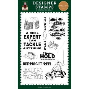 Carta Bella Stamps-Keeping It Reel, Gone Fishing (Pack of 1)