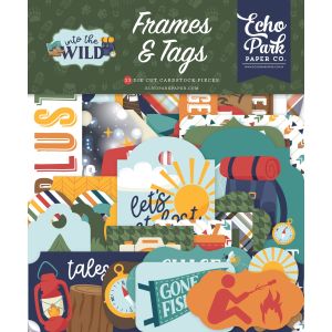 Echo Park Cardstock Ephemera-Frames & Tags, Into The Wild (Pack of 3)