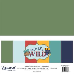 Echo Park Solids Collection Kit 12 X12 -Into The Wild (Pack of 3)