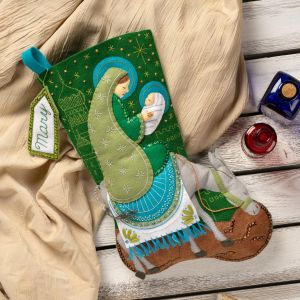 Bucilla Felt Stocking Applique Kit 18 Long-Holy Journey (Pack of 1)