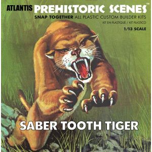 Atlantis Plastic Model Kit-Prehistoric Scenes Saber Tooth Tiger (Pack of 1)