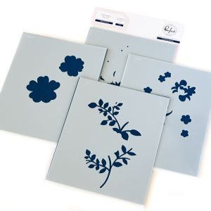 Pinkfresh Studio Stencils 4.25 X5.25 4/Pkg-Never Give Up (Pack of 1)