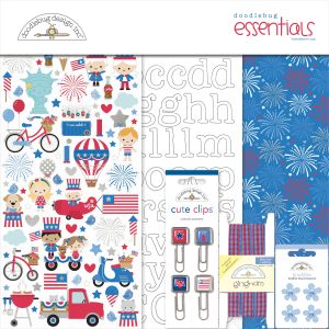 Doodlebug Essentials Page Kit 12 X12 -Hometown USA (Pack of 1)