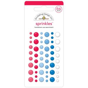 Doodlebug Sprinkles Adhesive Enamel Shapes-Hometown USA (Pack of 3)