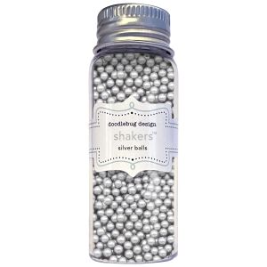 Doodlebug Shakers-Silver Balls, Hometown USA (Pack of 3)