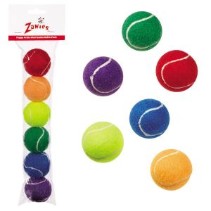 Zanies Puppy Pride Mini Tennis Balls, 6 Pack