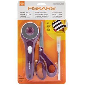 Fiskars 3-Piece Crafts Home Decor Sewing Starter Kit, Purple