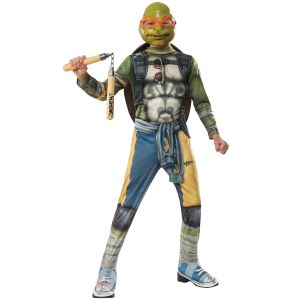 Rubie's Costume Kids Teenage Mutant Ninja Turtles 2 Value Michelangelo Costume, Large