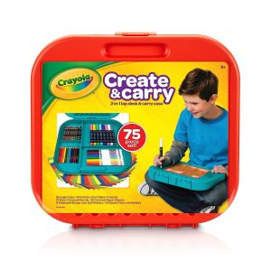 Crayola Create and Carry Art Coloring Set Child Ages 5Plus 75 Pieces