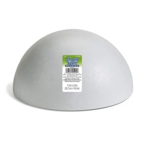 FloraCraft SmoothFōM Hollow Half Ball 5.9 Inch x 11.9 Inch White