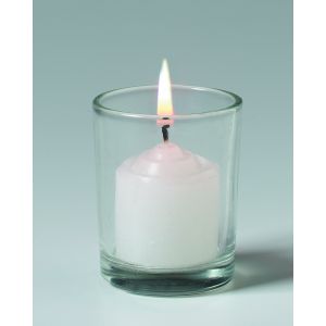Votive Candle Cup Clear Glass 2.5 Inches 1 pack of 12 pieces 