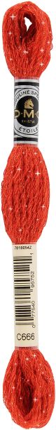 DMC 6 Strand Etoile Embroidery Floss 8.7yd Bright Red