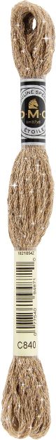 DMC 6 Strand Etoile Embroidery Floss 8.7yd Medium Beige Brown