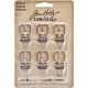 Idea Ology Metal Buckles with Brads 1.5 inch 6 Per Pkg Antique Nickel Brass and Copper