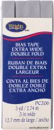 Wrights Double Fold Bias Tape .5 inch X3Yd Medium Grey