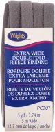 Wrights Double Fold Fleece Binding .5 Inch X3yd Heather Grey