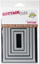 CottageCutz Nested Dies 5 Per Pkg Wacky Stitched Rectangle