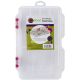 Creative Options Pro Latch Utility Box 6 20 Compartments 10.875 inch X7.25 inch X1.625 inch Clear with Magenta