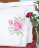 Jack Dempsey Stamped Pillowcases with White Perle Edge 2 Per Pkg XX Roses