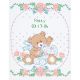 Jack Dempsey Stamped White Sampler 11 inch X14 inch Bear and Bunny