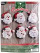 Bucilla Felt Ornaments Applique Kit Set Of 6 Santa