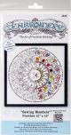 Design Works/Zenbroidery Stamped Embroidery Kit 12 inch X12 inch Sewing Mandala