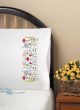Tobin Stamped For Embroidery Pillowcase Pair 20 Inch X30 Inch Cats In Flowers