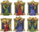 Design Works Plastic Canvas Ornament Kit 3 inch X4 inch Set Of 6 Medieval Angels 14 Count 