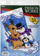 Design Works Felt Stocking Applique Kit 18 inch Long Winter Friends