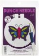 Design Works Punch Needle Kit 3.5 Inch Round Butterfly