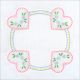 Jack Dempsey Stamped White Quilt Blocks 9 inch X9 inch 12 Per Pkg Hearts